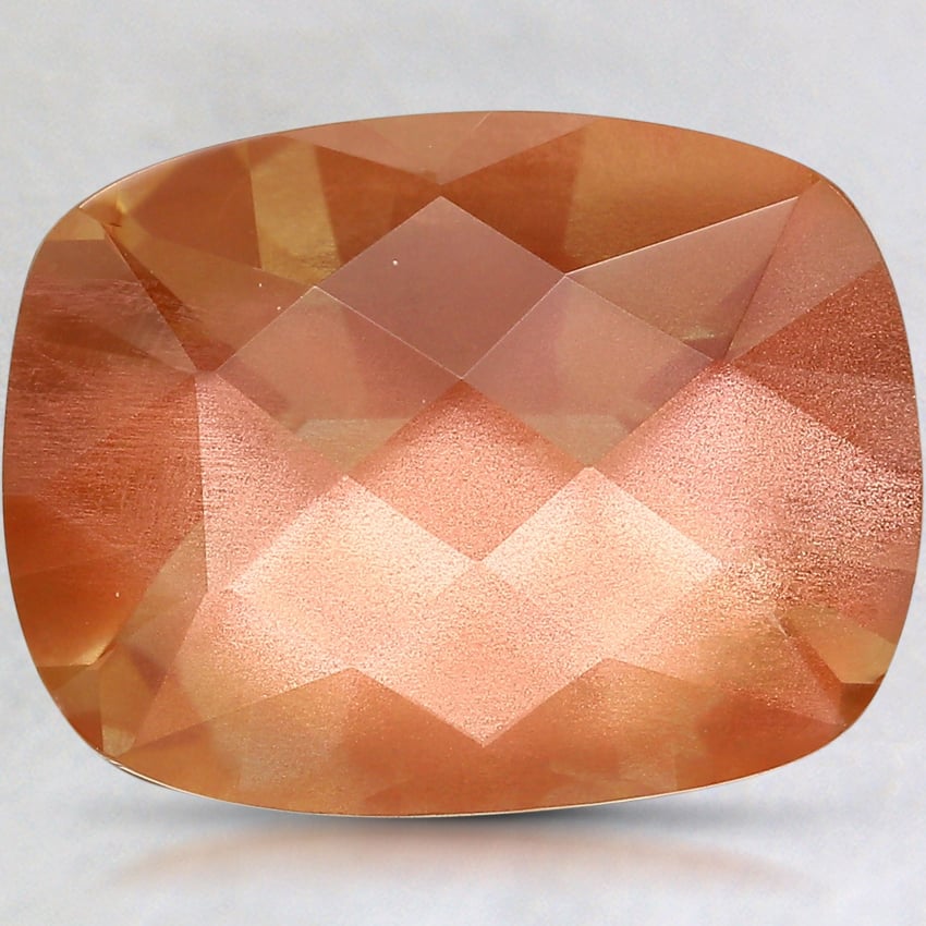 17.4x13.3mm Unheated Peach Modified Cushion Oregon Sunstone
