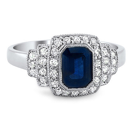 Modern Sapphire Vintage Ring | Holloway | Brilliant Earth