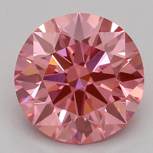 0.76 Ct. Fancy Vivid Pink Round Lab Grown Diamond
