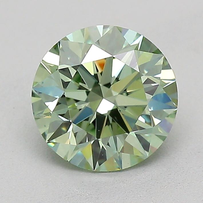 0.75 Ct. Fancy Vivid Green Round Lab Grown Diamond