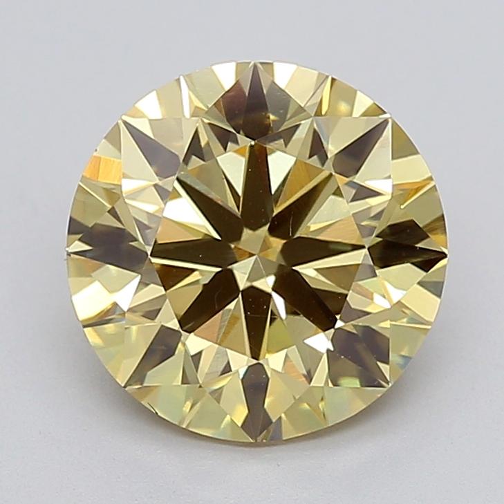 4.00 Ct. Fancy Intense Yellow Round Lab Grown Diamond