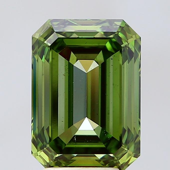 4.53 Ct. Fancy Vivid Green Emerald Lab Grown Diamond