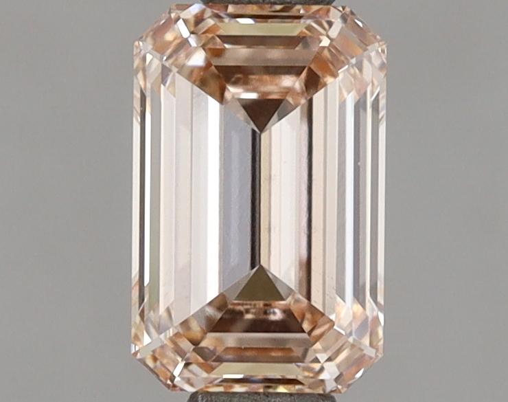 1.06 Ct. Fancy Light Pinkish Orange Emerald Lab Grown Diamond