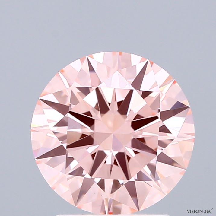 2.18 Ct. Fancy Intense Pink Round Lab Grown Diamond