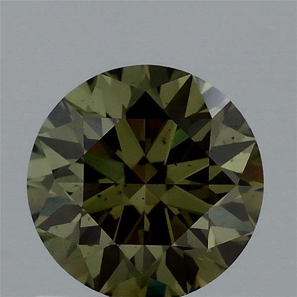 1.04 Ct. Fancy Vivid Green Round Lab Grown Diamond