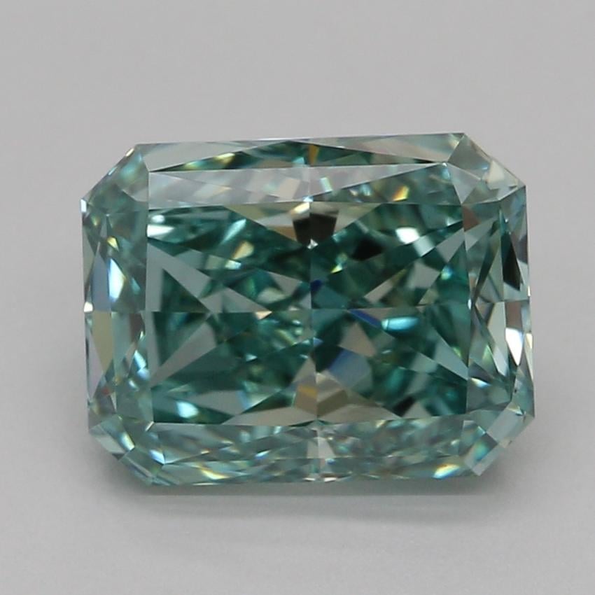 1.55 Ct. Fancy Vivid Green Radiant Lab Grown Diamond