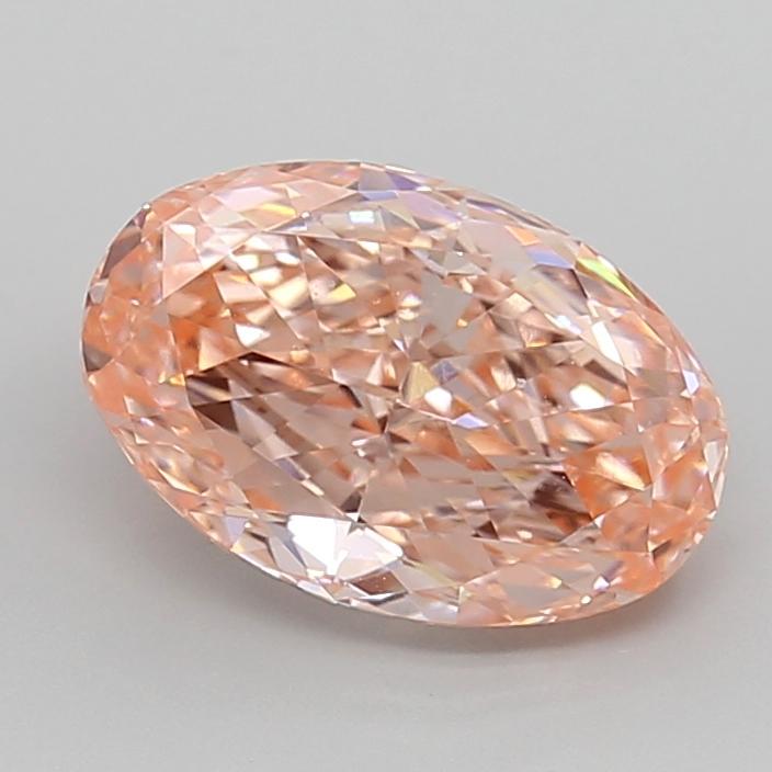 3.03 Ct. Fancy Intense  Pink Oval Lab Grown Diamond