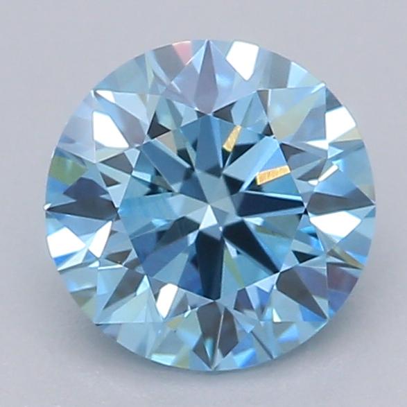 0.71 Ct. Fancy Vivid Blue Round Lab Grown Diamond