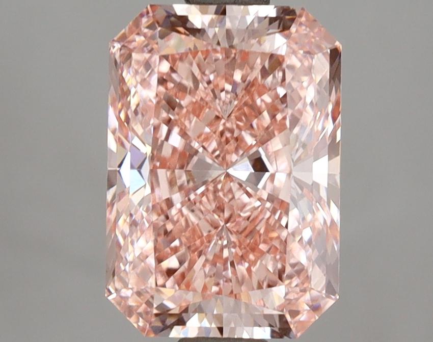 3.05 Ct. Fancy Vivid  Pink Radiant Lab Grown Diamond