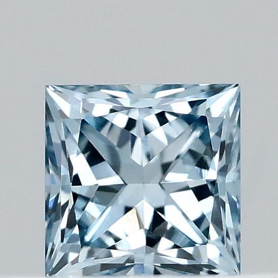 0.32 Ct. Fancy Vivid Blue Princess Lab Grown Diamond