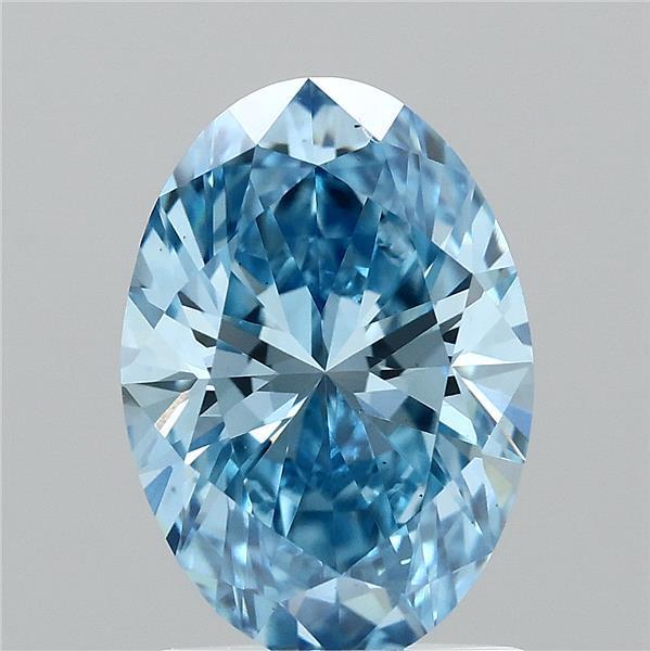 1.60 Ct. Fancy Vivid Blue Oval Lab Grown Diamond
