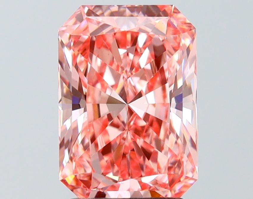 2.56 Ct. Fancy Vivid Pink Radiant Lab Grown Diamond