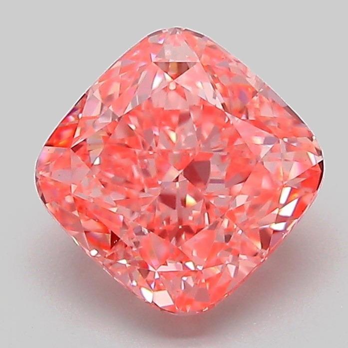 2.04 Ct. Fancy Vivid Pink Cushion Lab Grown Diamond