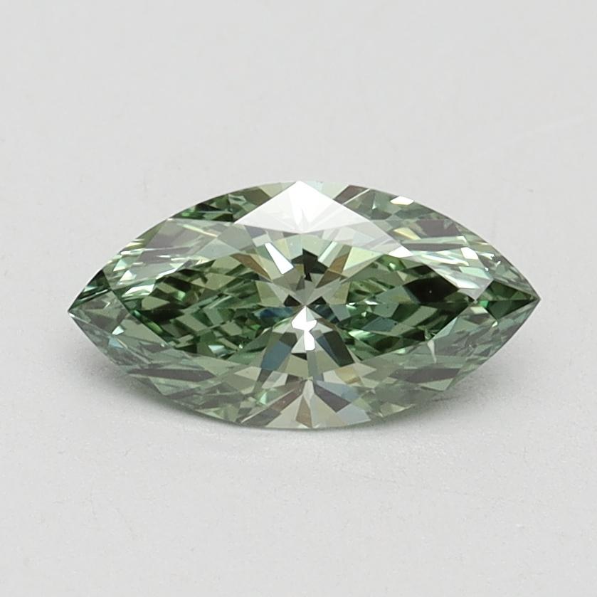 0.70 Ct. Fancy Vivid Green Marquise Lab Grown Diamond
