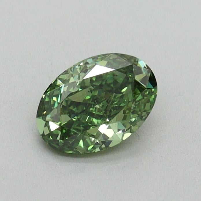 0.51 Ct. Fancy Vivid Pacific Green Oval Lab Grown Diamond