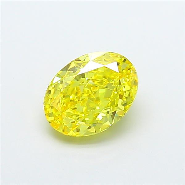 2.07 Ct. Fancy Vivid  Yellow Oval Lab Grown Diamond