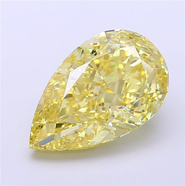 4.69 Ct. Fancy Intense  Yellow Pear Lab Grown Diamond