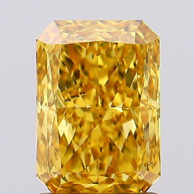 1.55 Ct. Fancy Vivid  Yellow Radiant Lab Grown Diamond