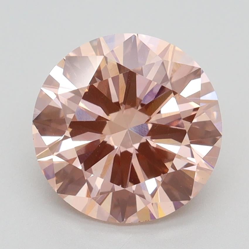 2.70 Ct. Fancy Intense Pink Round Lab Grown Diamond