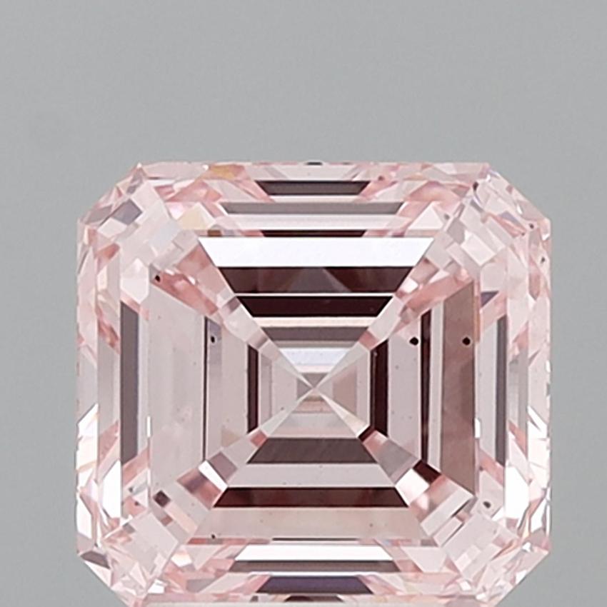 4.02 Ct. Fancy Intense Pink Asscher Lab Grown Diamond