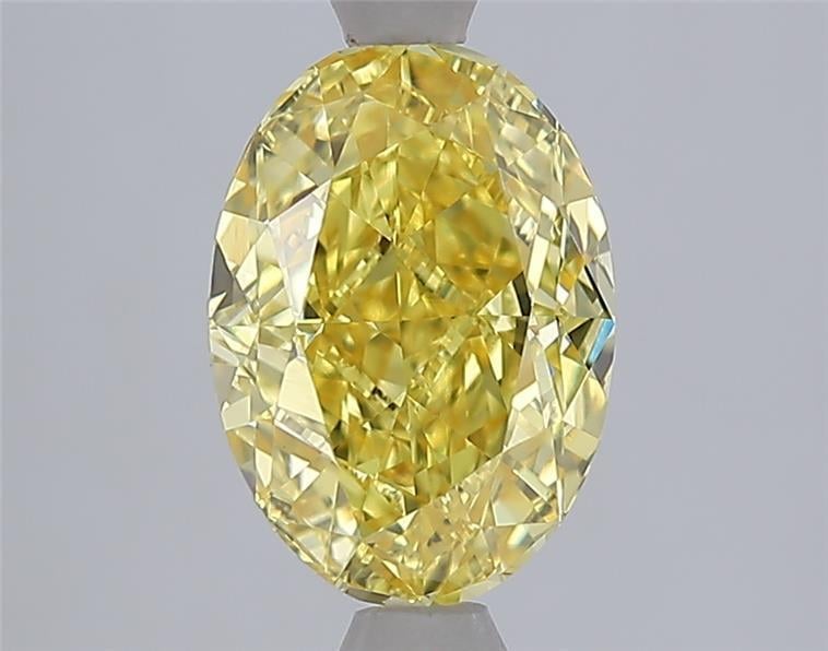 2.11 Ct. Fancy Vivid Yellow Yellow Oval Lab Grown Diamond