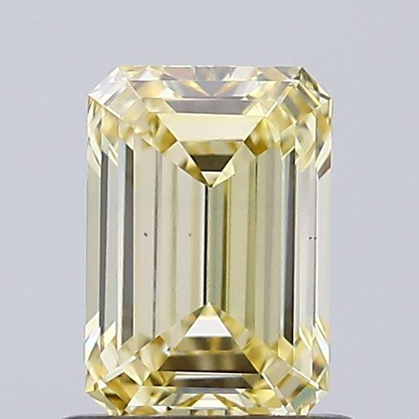 0.88 Ct. Fancy Light Yellow Emerald Lab Grown Diamond