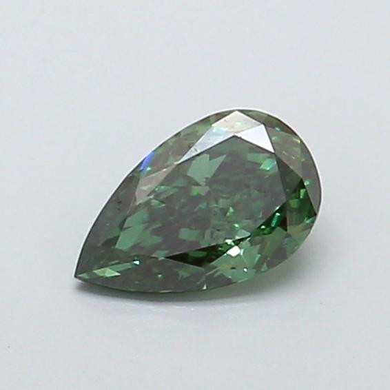 0.53 Ct. Fancy Vivid Green Pear Lab Grown Diamond