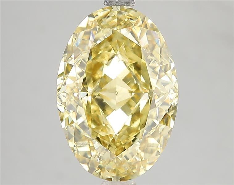 5.15 Ct. Fancy Vivid Yellow Oval Lab Grown Diamond