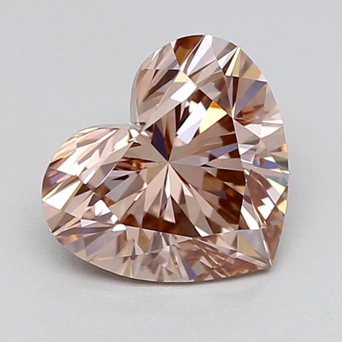 1.02 Ct. Fancy Pinkish Brown Heart Lab Grown Diamond