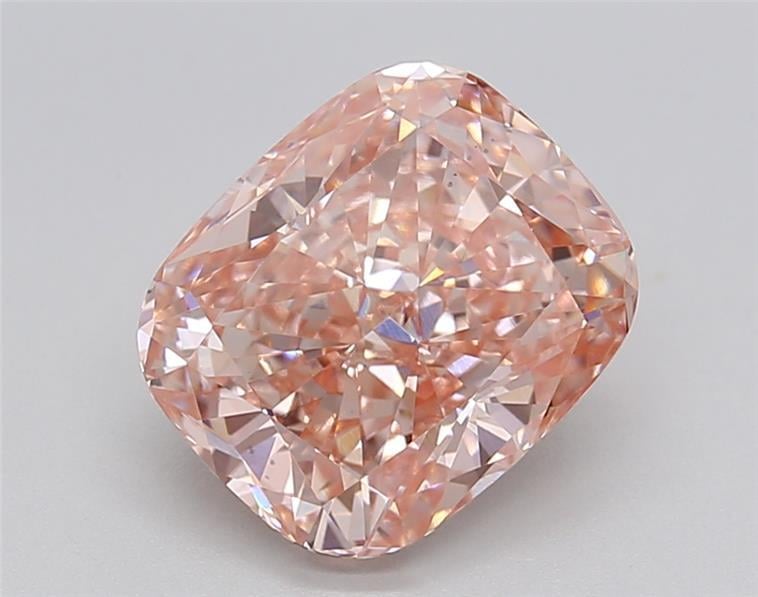 2.54 Ct. Fancy Vivid Pink Cushion Lab Grown Diamond