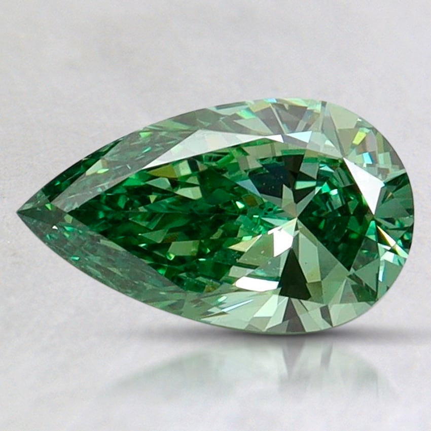 1.0 Ct. Fancy Vivid Pacific Green Pear Lab Grown Diamond