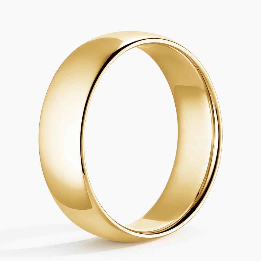 18K Yellow Gold Comfort Fit 6mm Wedding Ring