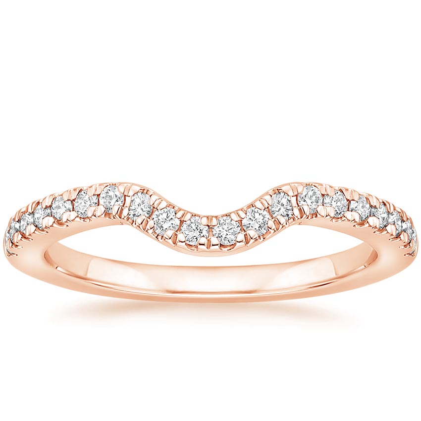 Rose gold diamond engagement ring with surprise diamond details