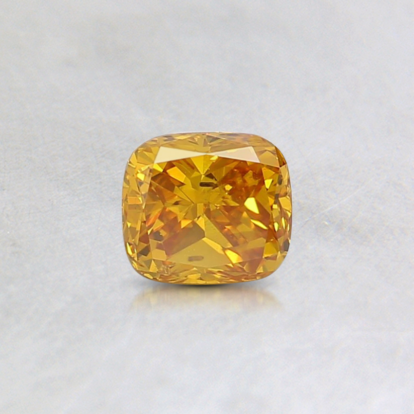 0.35 Ct. Fancy Vivid Yellow-Orange Cushion Lab Grown Diamond