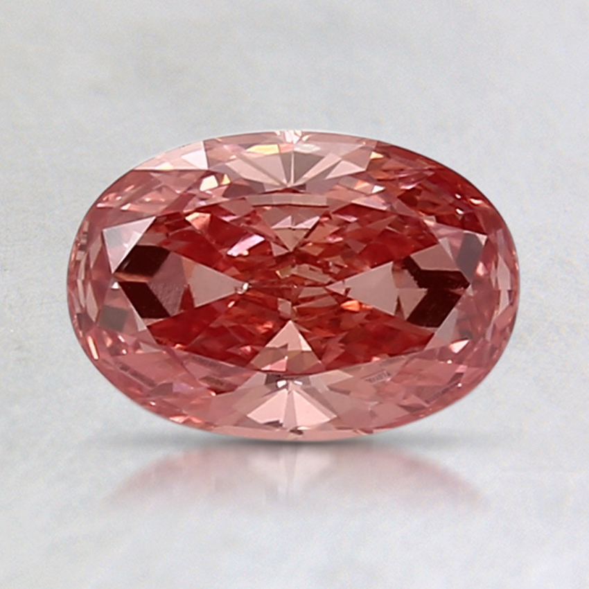 0.91 Ct. Fancy Vivid Pink Oval Lab Created Diamond