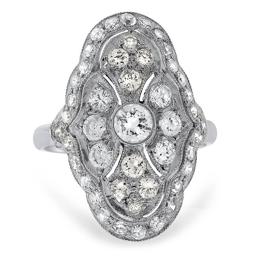 Art Deco Diamond Vintage Ring | Violetta | Brilliant Earth
