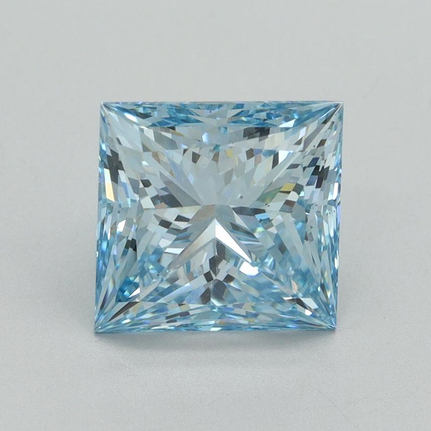 3.56 Ct. Fancy Intense Blue Princess Lab Grown Diamond