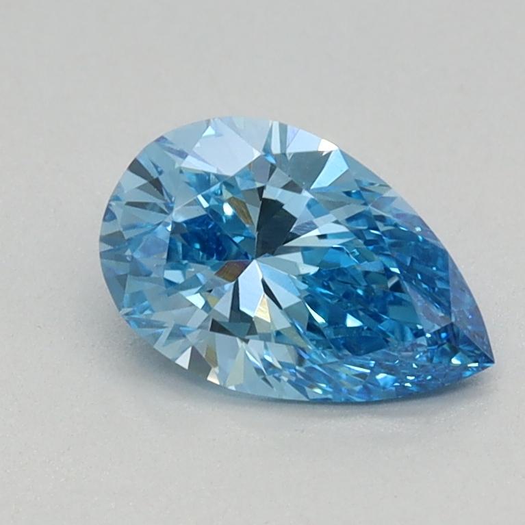 0.59 Ct. Fancy Vivid Blue Pear Lab Grown Diamond