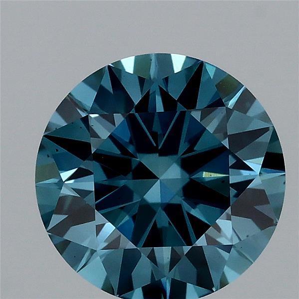 2.02 Ct. Fancy Vivid Blue Round Lab Grown Diamond