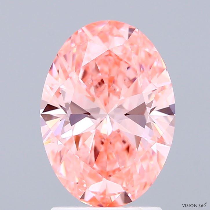 2.05 Ct. Fancy Vivid Pink Oval Lab Grown Diamond