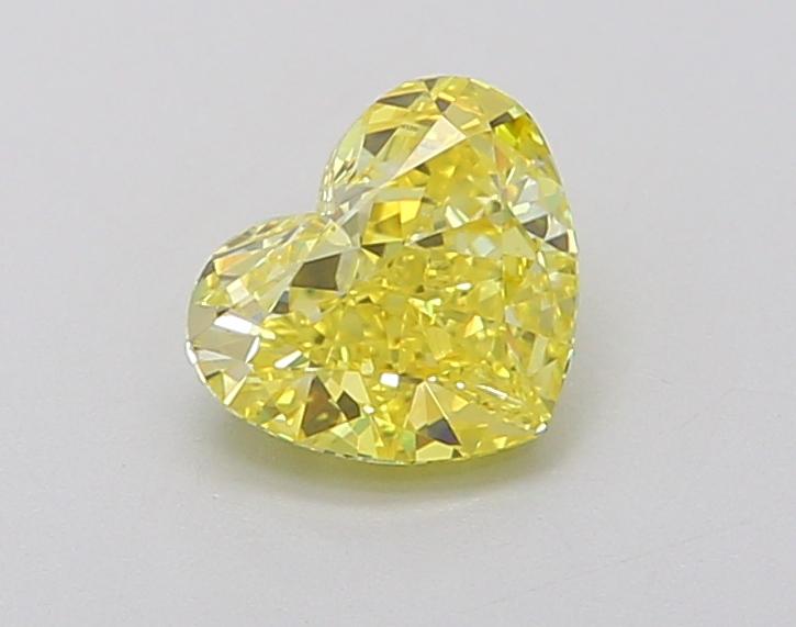 1.01 Ct. Fancy Vivid Yellow Heart Lab Grown Diamond