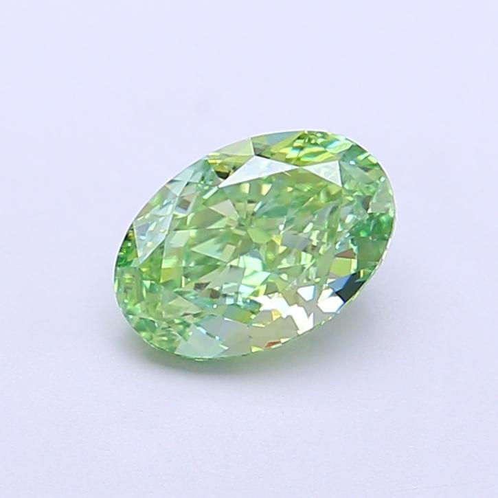 1.01 Ct. Fancy Vivid Green Oval Lab Grown Diamond