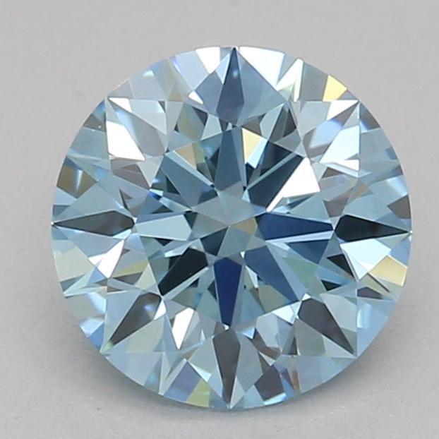 0.75 Ct. Fancy Vivid Blue Round Lab Grown Diamond