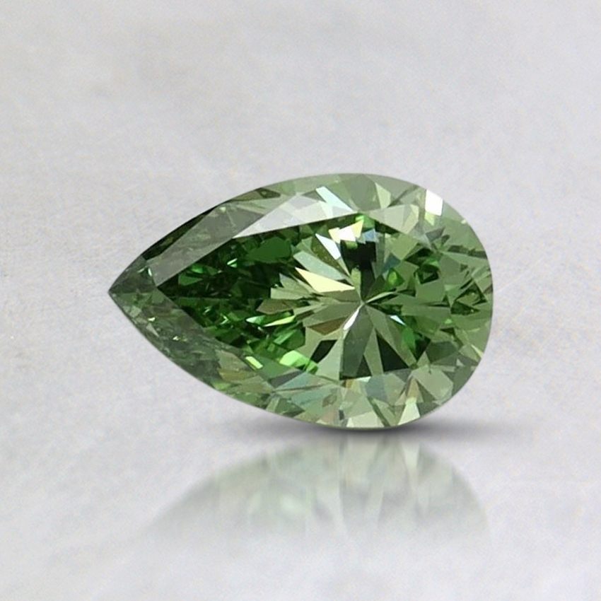 0.47 Ct. Fancy Vivid Green Pear Lab Grown Diamond