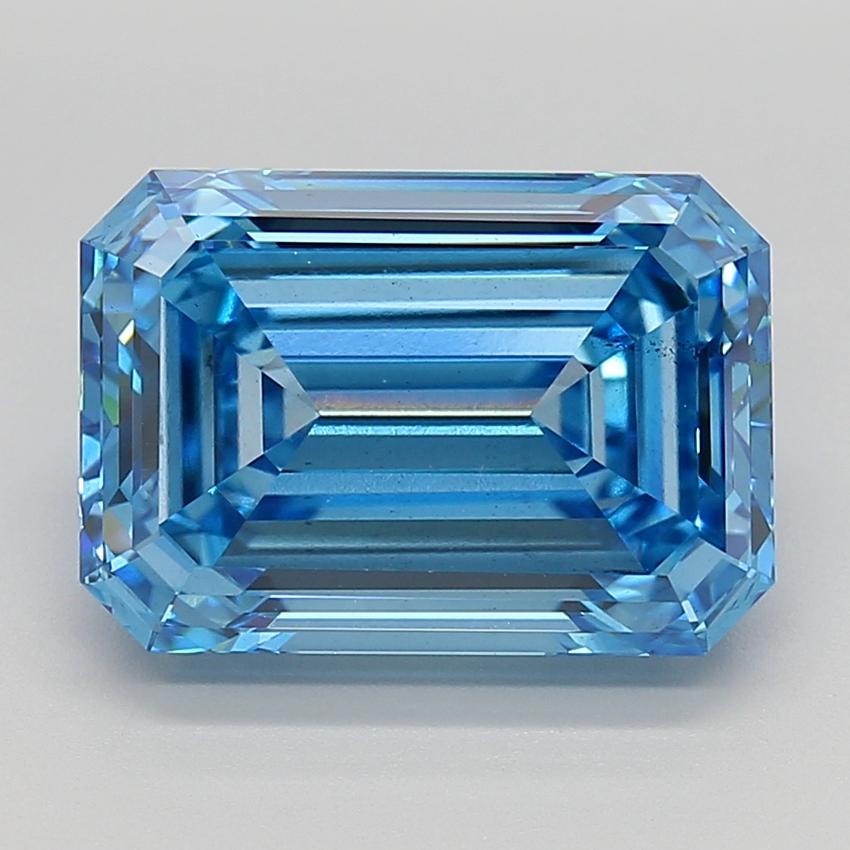 8.04 Ct. Fancy Vivid  Blue Emerald Lab Grown Diamond