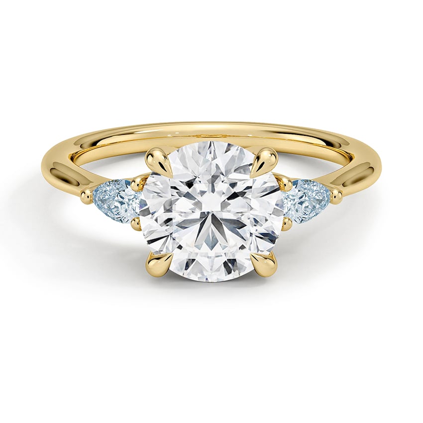 Custom Pear Three Stone Sapphire Ring