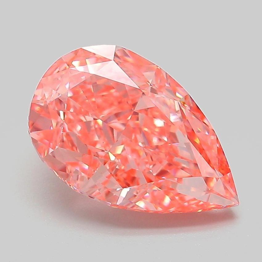 3.70 Ct. Fancy Vivid Pink Pear Lab Grown Diamond