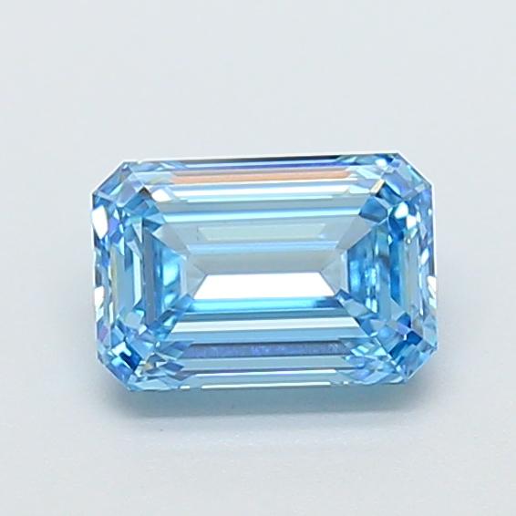 1.37 Ct. Fancy Vivid Blue Emerald Lab Grown Diamond