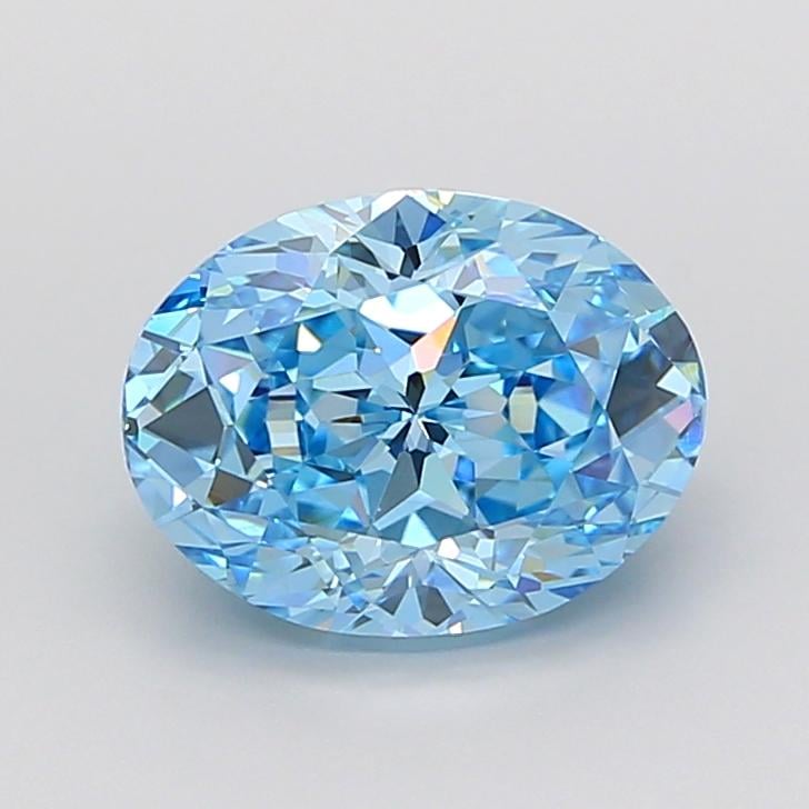 3.50 Ct. Fancy Vivid Blue Oval Lab Grown Diamond