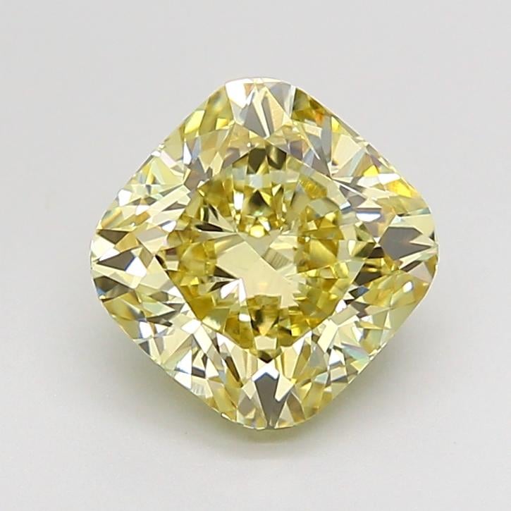 2.05 Ct. Fancy Light None Yellow Cushion Lab Grown Diamond